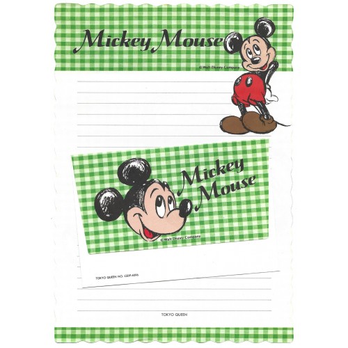 Conjunto de Papel de Carta Vintage Disney Mickey Tokyo Queen