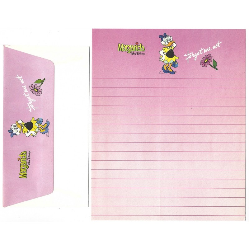 Conjunto de Papel de Carta VINTAGE Disney Daisy Duck