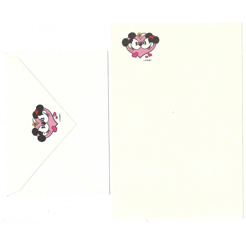 Conjunto de Papel de Carta VINTAGE Disney - Mickey & Minnie Mouse