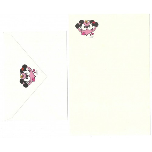 Conjunto de Papel de Carta VINTAGE Disney - Mickey & Minnie Mouse