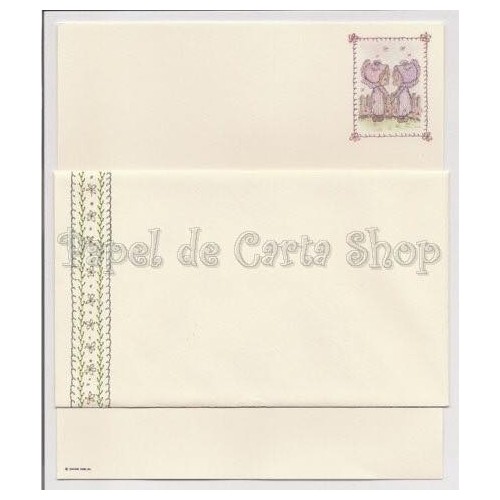 Conjunto de Papel de Carta Antigo Betsey Clark - Trio 3