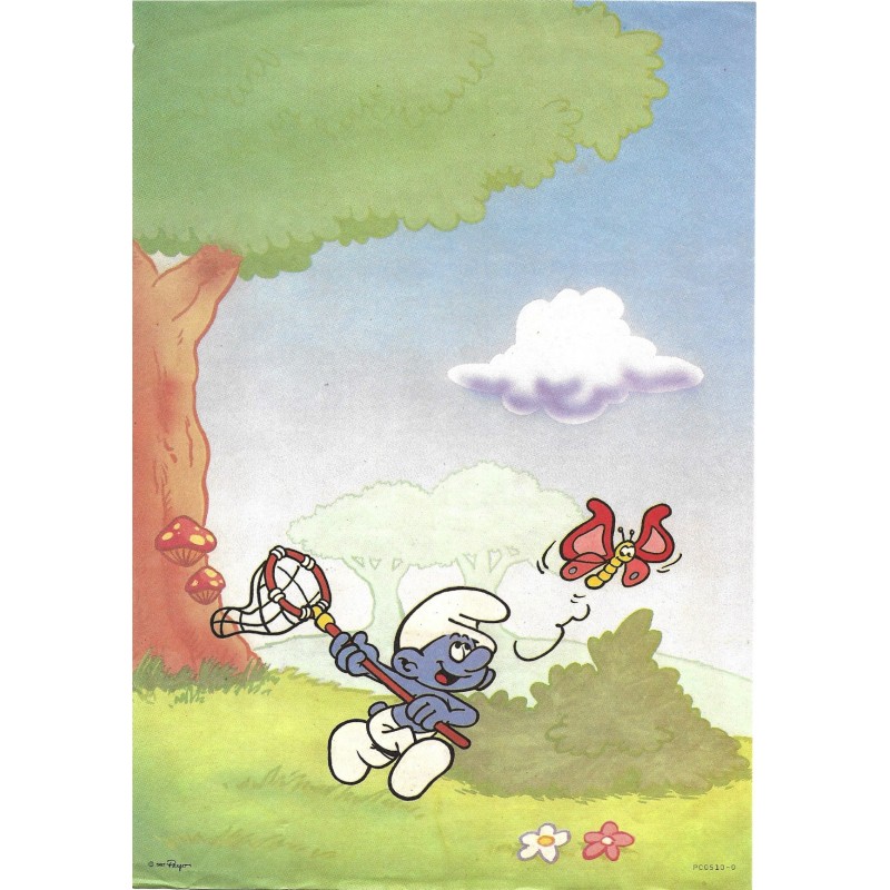 Ano 1987. Papel de Carta Antigo Os Smurfs PC0510-0