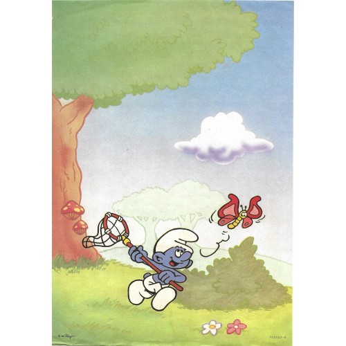 Ano 1987. Papel de Carta Antigo Os Smurfs PC0510-0