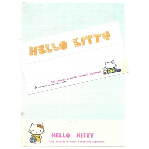 Conjunto de Papel de Carta Hello Kitty Vintage Lang Kuan 2 Taiwan