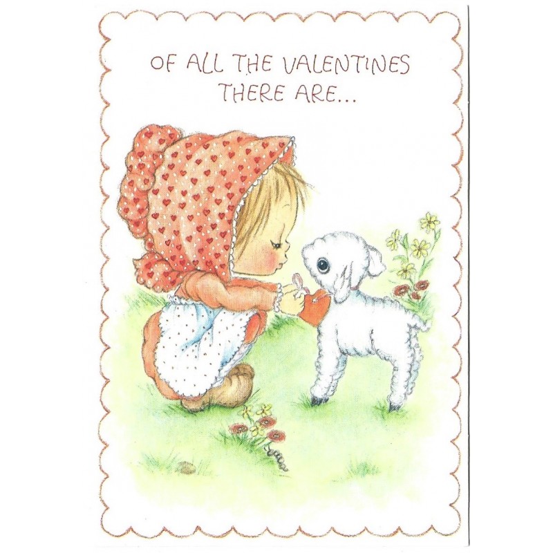 Cartão ANTIGO Importado Betsey Clark Valentines CLA Hallmark