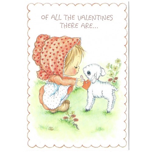 Cartão ANTIGO Importado Betsey Clark Valentines CLA Hallmark
