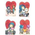 Kit 4 Mini-Cartões Valentines Antigo Importado Holly Hobbie AG