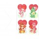 Kit 4 Mini-Cartões de Mensagem Valentines Ursinhos Carinhosos4