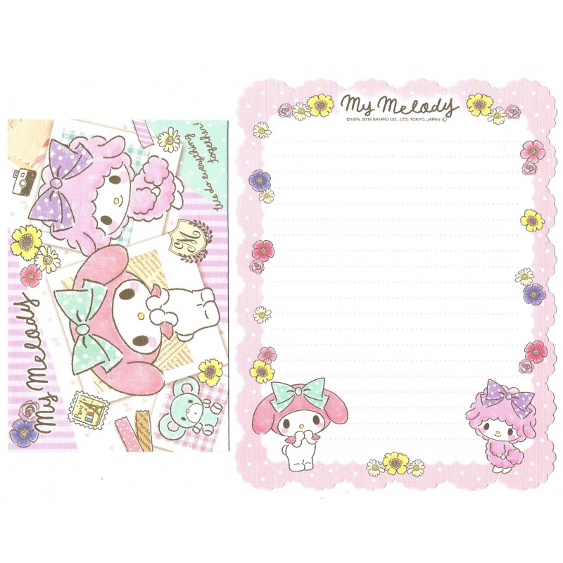 Ano 2015. Kit 2 Conjuntos de Papel de Carta My Melody & Piano Paris 2