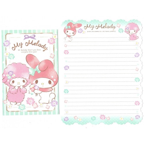 Ano 2015. Kit 2 Conjuntos de Papel de Carta My Melody & Piano Sanrio