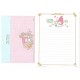 Ano 2017. Kit 2 Conjuntos de Papel de Carta My Melody Mariland Sanrio