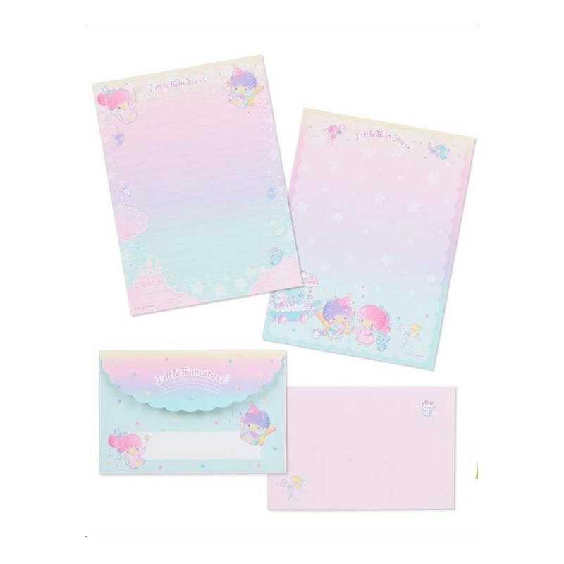 Ano 2019. Conjunto de Papel de Carta Little Twin Stars Heavens Sanrio