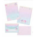 Ano 2019. Conjunto de Papel de Carta Little Twin Stars Heavens Sanrio