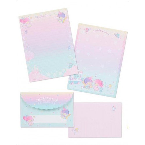 Ano 2019. Conjunto de Papel de Carta Little Twin Stars Heavens Sanrio