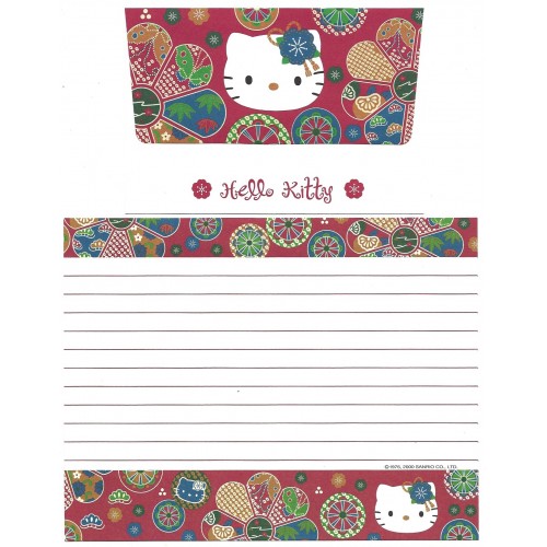 Ano 2000. Kit 2 Conjuntos de Papel de Carta Hello Kitty Regional Sanrio
