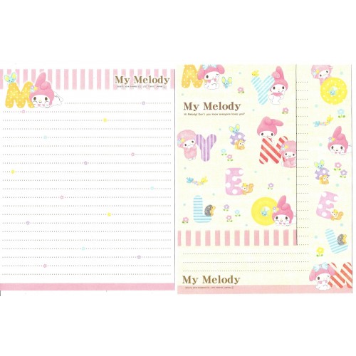 Ano 2014. Kit 2 Conjuntos de Papel de Carta My Melody Hi Melody Sanrio