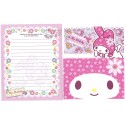 Ano 2013. Conjunto de Papel de Carta My Melody Sanrio