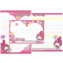 Ano 2011. Conjunto de Papel de Carta My Melody Pants Dupla Sanrio