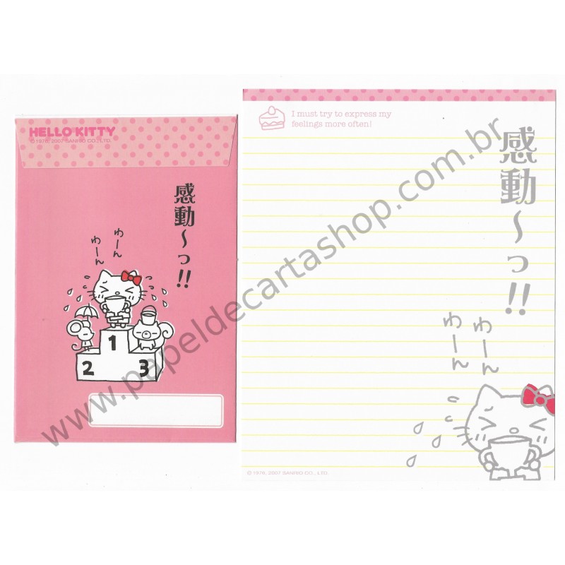 Ano 2007. Conjunto de Papel de Carta Hello Kitty Feelings FCRS2 Sanrio