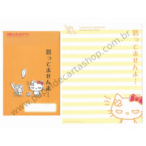 Ano 2007. Conjunto de Papel de Carta Hello Kitty Feelings FCVM Sanrio