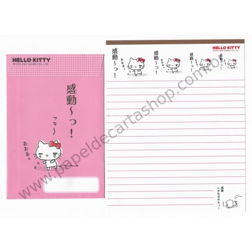 Ano 2007. Conjunto de Papel de Carta Hello Kitty Feelings FCMA Sanrio