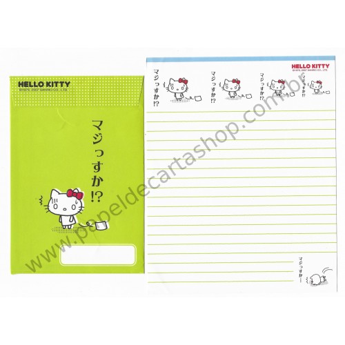 Ano 2007. Conjunto de Papel de Carta Hello Kitty Feelings FCVD2 Sanrio