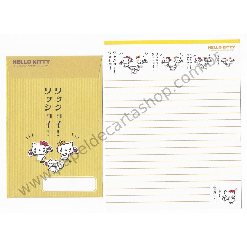 Ano 2007. Conjunto de Papel de Carta Hello Kitty Feelings FCBG3 Sanrio