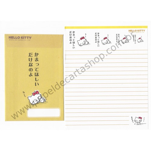 Ano 2007. Conjunto de Papel de Carta Hello Kitty Feelings FCBG4 Sanrio