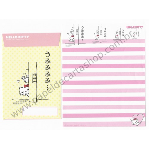 Ano 2007. Conjunto de Papel de Carta Hello Kitty Feelings FCRS3 Sanrio