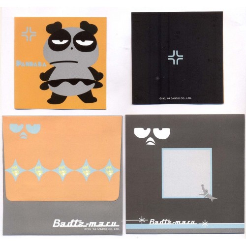 Ano 2004. Kit 4 MINI-Cartões Bad Badtz-Maru CAM Antigo Vintage Sanrio