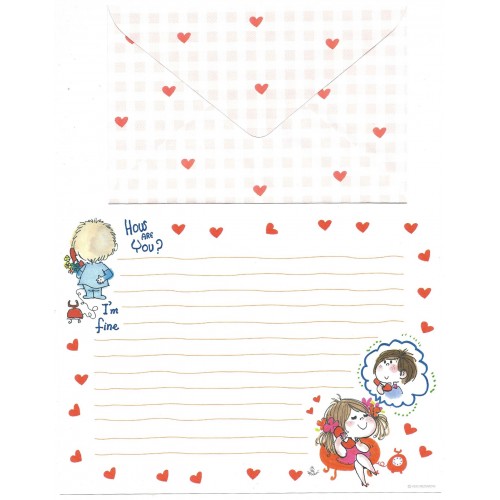 Conjunto de Papel de Carta com envelope ADO MIZUMORI 062