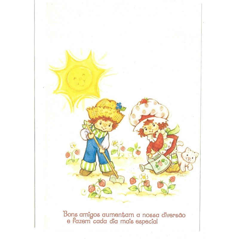 Papel de Carta Antigo M Moranguinho & Limãozinho