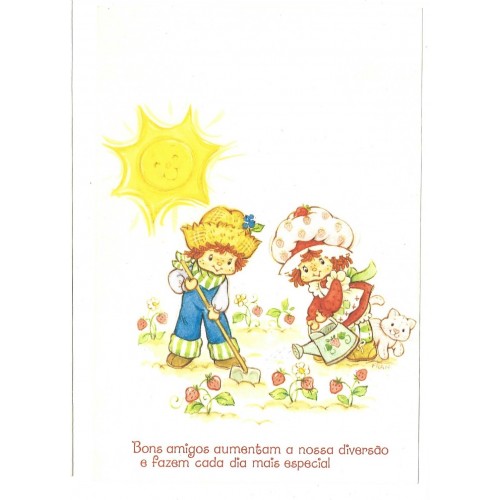 Papel de Carta Antigo M Moranguinho & Limãozinho