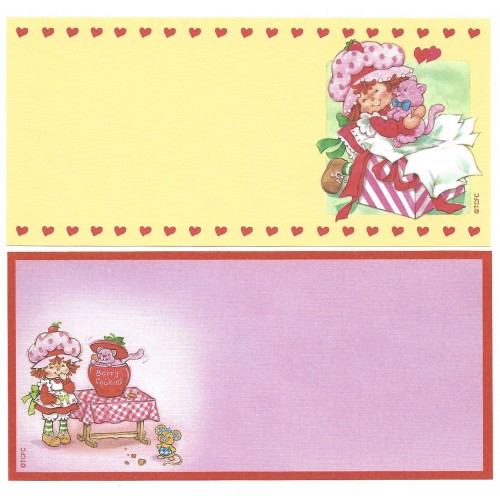 Ano 2003. Kit 4 NOTAS GRANDES Importadas Moranguinho Strawberry Shortcake L1