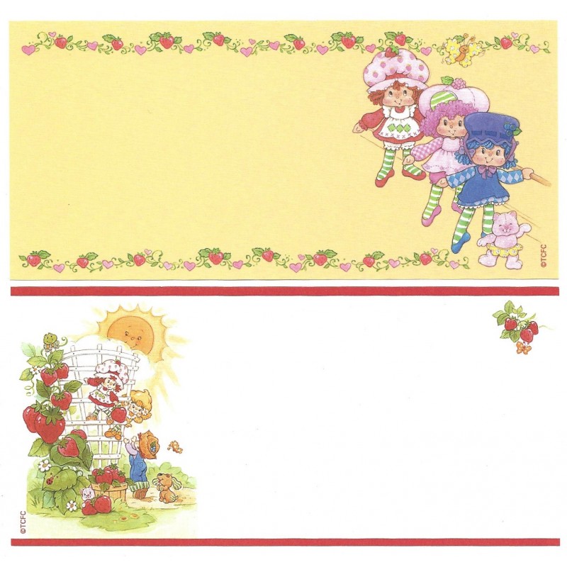 Ano 2003. Kit 4 NOTAS GRANDES Importadas Moranguinho Strawberry Shortcake L2