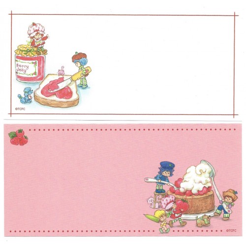 Ano 2003. Kit 4 NOTAS GRANDES Importadas Moranguinho Strawberry Shortcake L2