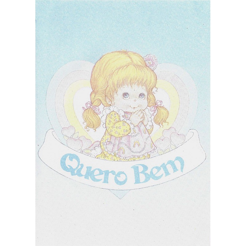 Papel de Carta Antigo M Quero Bem Blue