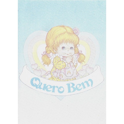 Papel de Carta Antigo M Quero Bem Blue