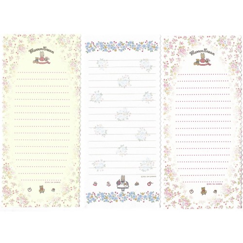 Ano 1994. Kit 6 Papéis de Carta P Marron Cream Sanrio