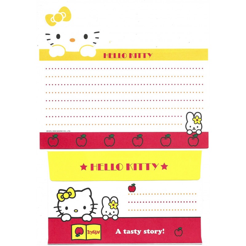 Ano 2000. Kit 3 Conjuntos de Papel de Carta Hello Kitty Sanrio