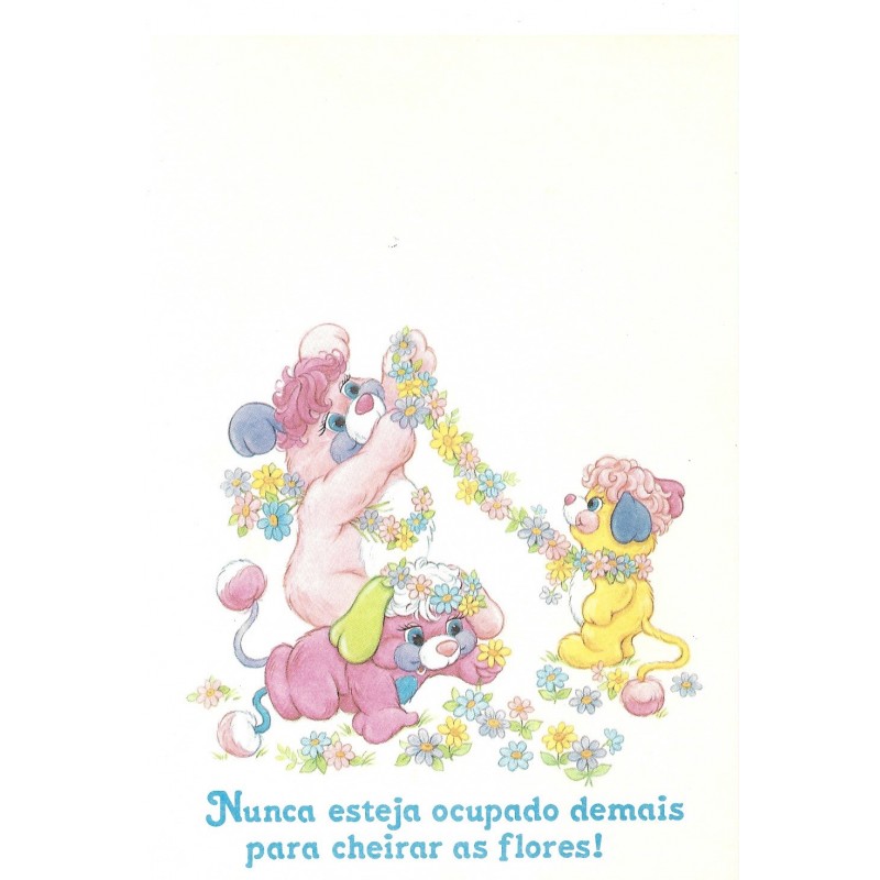 Papel de Carta Antigo M Popples Flores