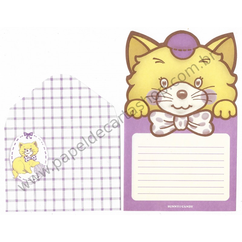 Conjunto de Papel de Carta Antigo Sunny & Candy (Cat)