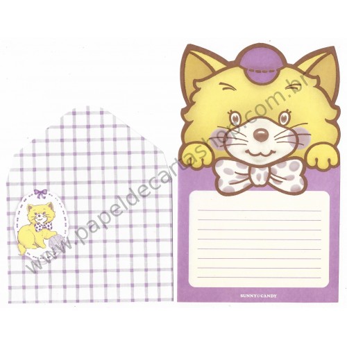 Conjunto de Papel de Carta Antigo Sunny & Candy (Cat)