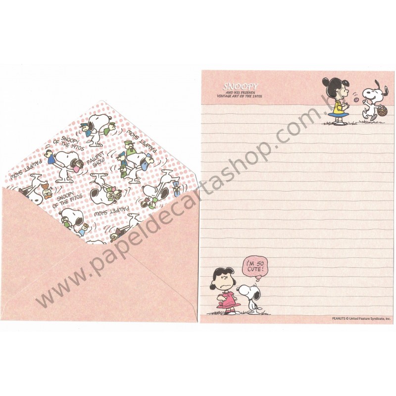 Conjunto de Papel de Carta Snoopy & Friends Art of 70's CRS Peanuts