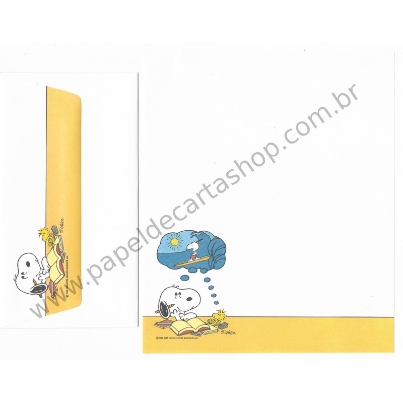 Conjunto de Papel de Carta Antigo Importado SNOOPY M63