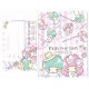 Ano 2015. Kit 2 Conjuntos de Papel de Carta Little Twin Stars Happy Sanrio