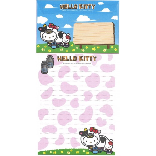 Ano 2011. Conjunto de Papel de Carta Gotōchi Kitty MILK - Sanrio Japão