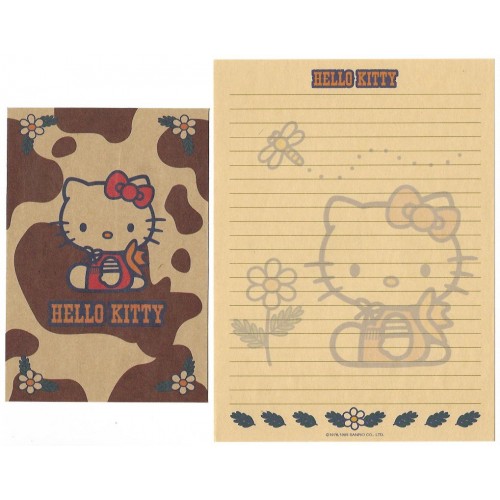 Ano 1999. Conjunto de Papel de Carta Hello Kitty Cowboy Sanrio