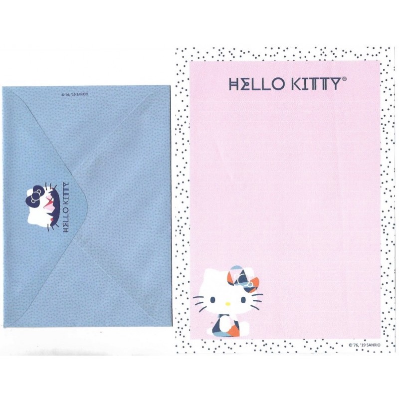 Ano 2019. Conjunto de Papel de Carta Hello Kitty Cute TECA Sanrio