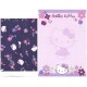 Ano 2019. Conjunto de Papel de Carta Hello Kitty Flores TECA Sanrio